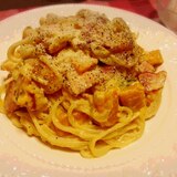 ゴロゴロかぼちゃのクリ～ムパスタ☆